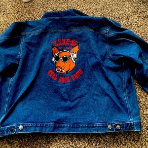 Custom made jean jacket tributing KSHE radio in St. Louis